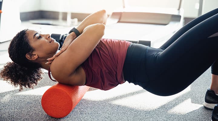 Roller exercises are great stretches for healthy muscle function